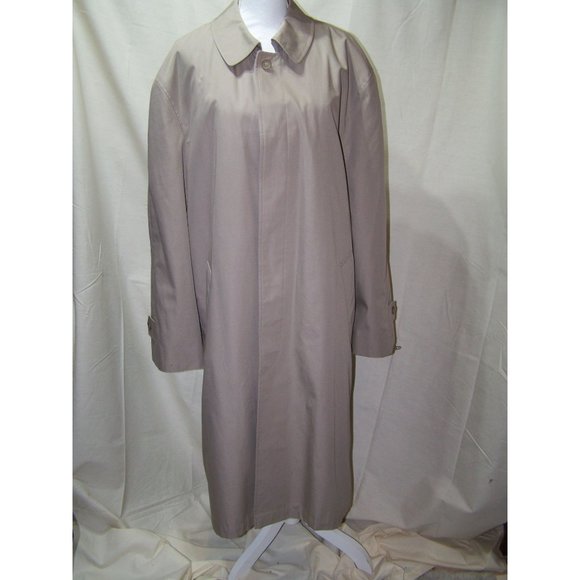 London Fog Coat Trench Lining 44R Tan Business Career Rain